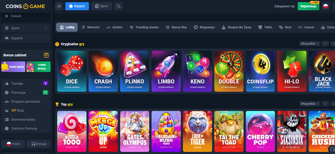 Coins Game casino online gry