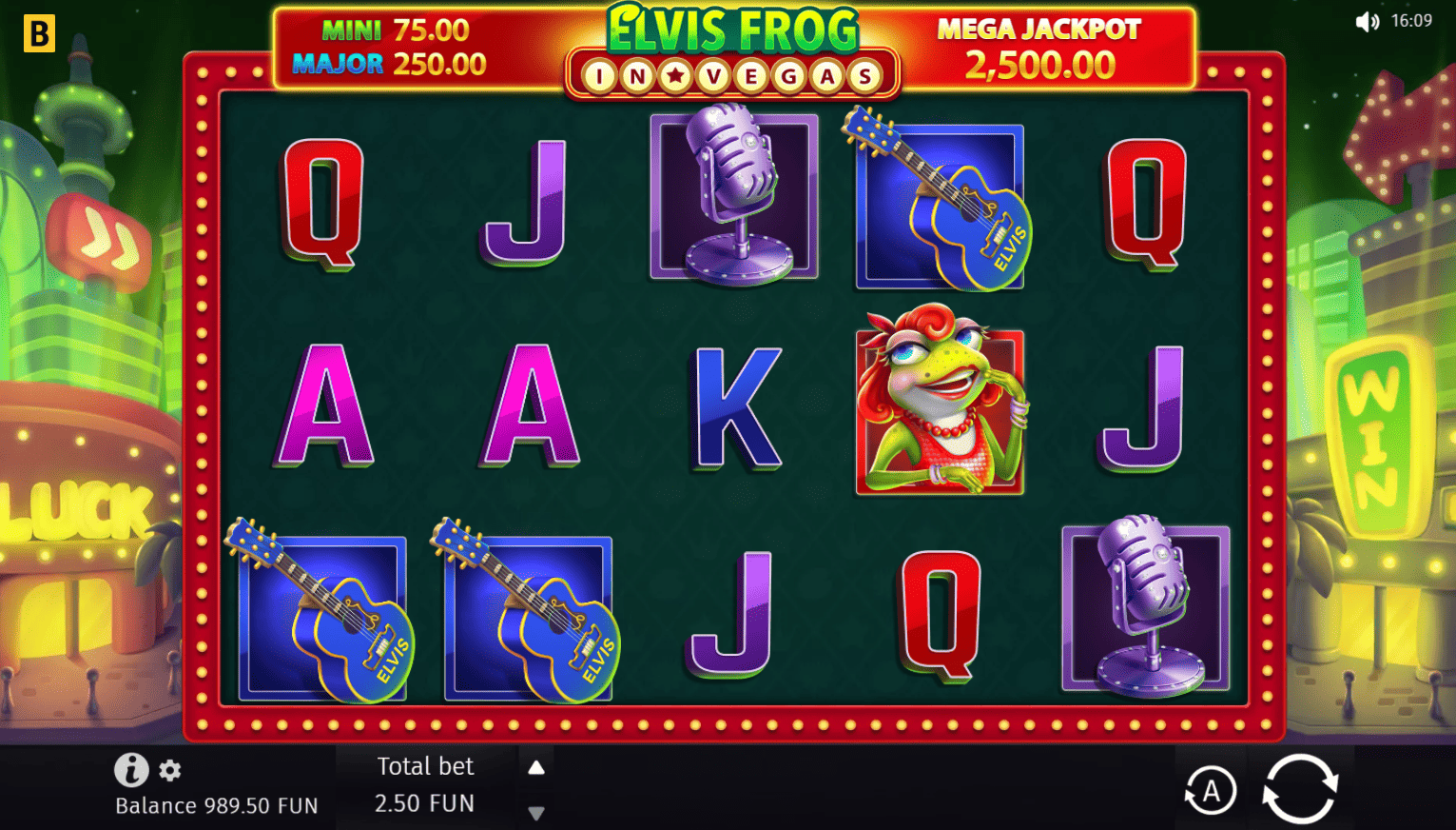 elvis frog in vegas slot