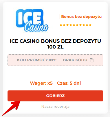 ice casino krok 1