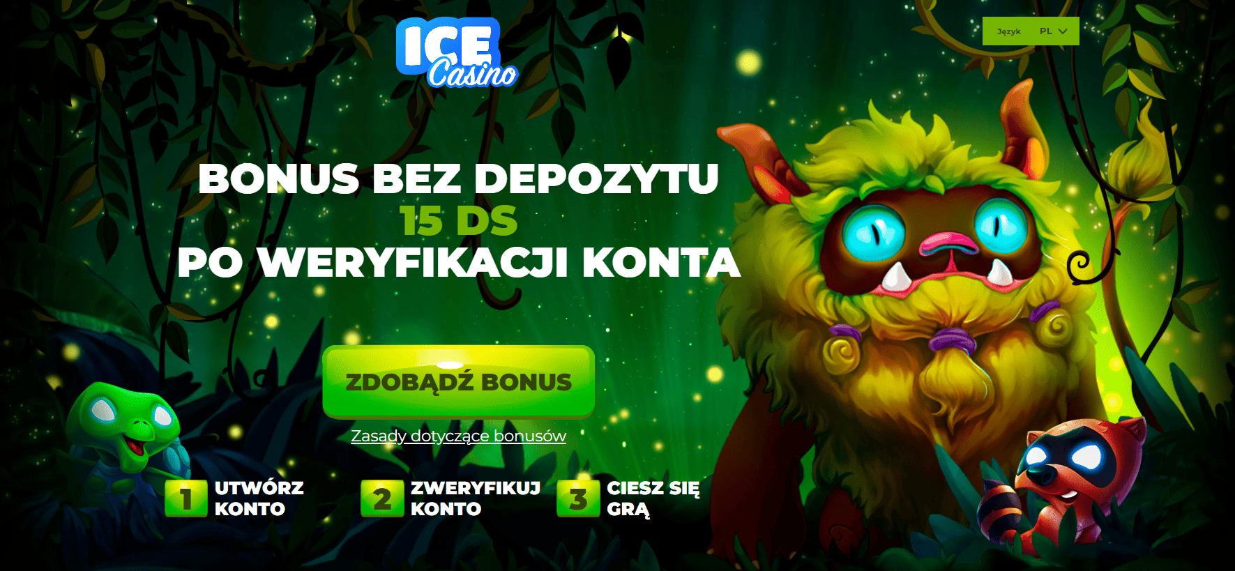 icecasino bezdepozytowe 15 ds