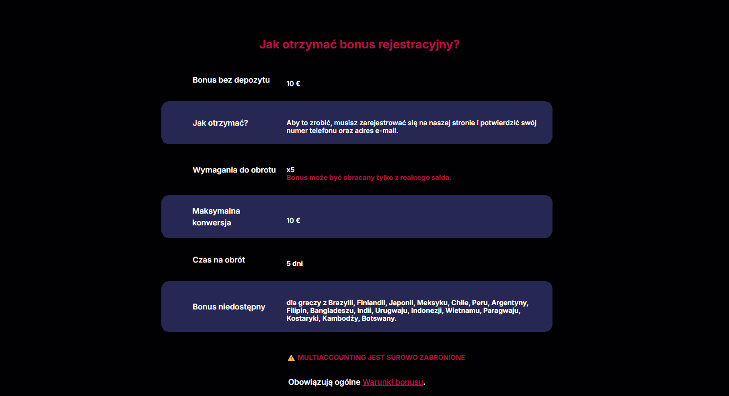 atrakcyjny bonus gotowkowy 10 euro