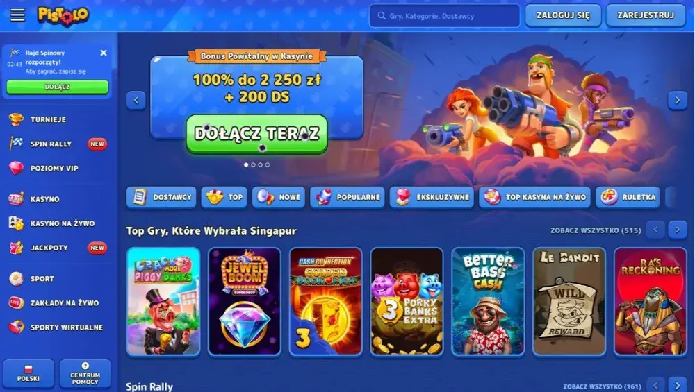 pistolo casino strona