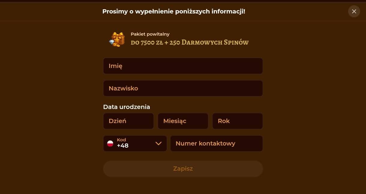 playjonny online rejestracja krok 3