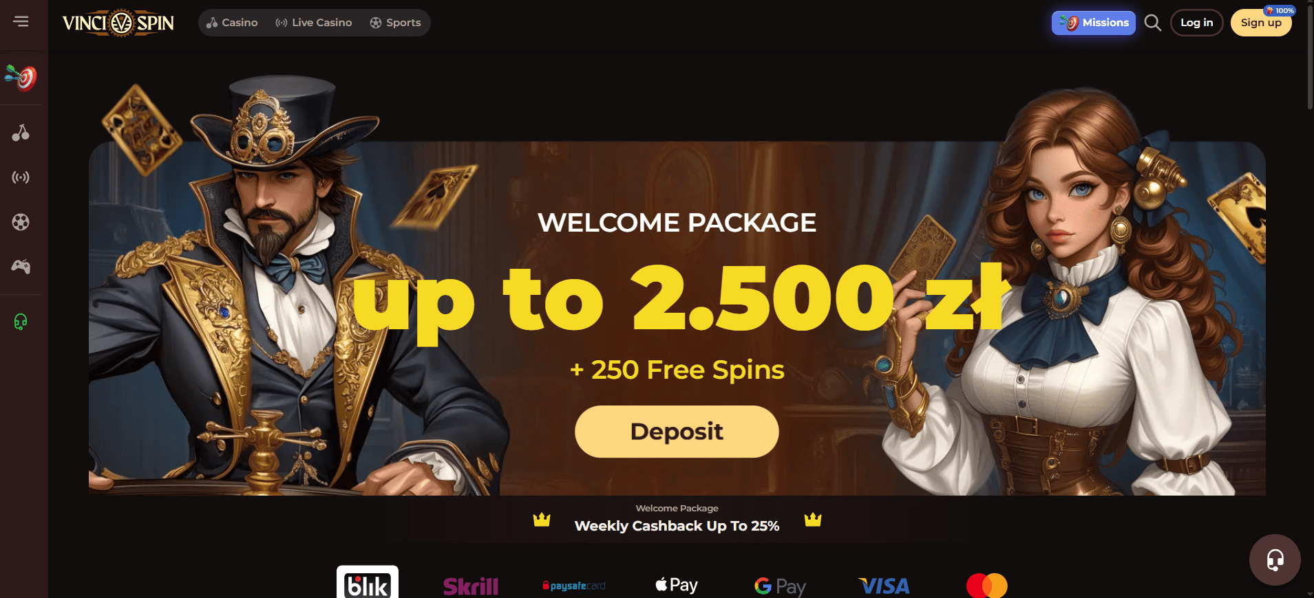 vincispin online casino oficjalna strona internetowa